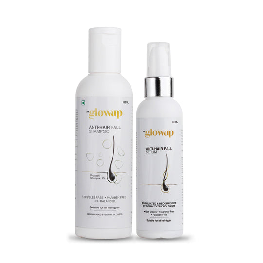 HK Glowup Anti-Hair fall Shampoo & Serum Combo - hkclinic