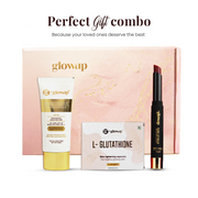HK Glowup Festive Hamper-3: Brightening Sunscreen + L-Glutathione Capsules + Cherry Red Lip Balm + Choco pack