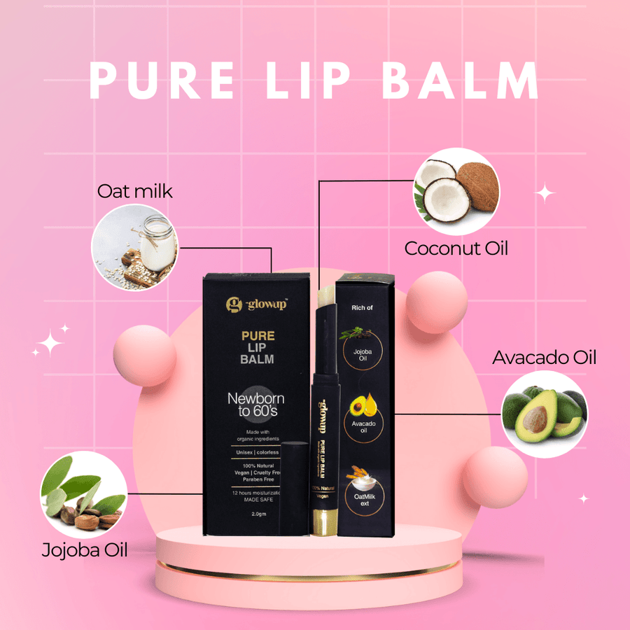 HK Glowup COLOURLESS Pure Lip Balm - Newborn to 60's